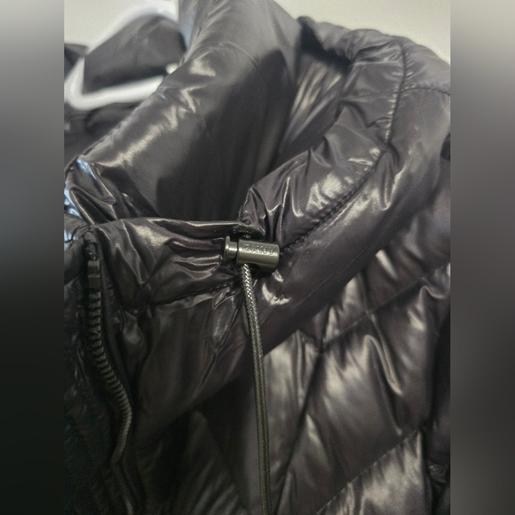 DKNY Black Premium Down Puffer Jacket Winter Warm Lightweight Size L - Picture 3 of 9